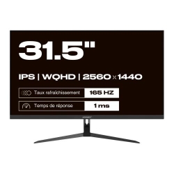 JAPANNEXT Monitor 31,5” IPS QHD (2560 x 1440) 165Hz, 1ms, HDR, 1xDP, 2xHDMI, Jack, USB, VESA, AMD Freesync, Flicker Free