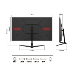 JAPANNEXT Monitor 31,5” IPS QHD (2560 x 1440) 165Hz, 1ms, HDR, 1xDP, 2xHDMI, Jack, USB, VESA, AMD Freesync, Flicker Free