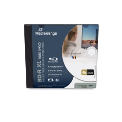 MediaRange BD-R XL 100GB, 4x speed inkjet fullsurface, jewelcase 1PC