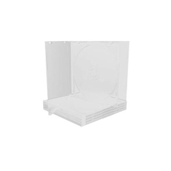 MediaRange CD Jewelcase for 2 discs, 10.4mm, transparent tray
