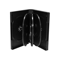 MediaRange DVD Case for 8 discs, 27mm, black, Pack 3