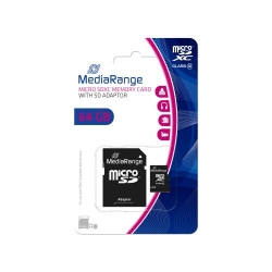 MediaRange Micro SDHC 64GB Class 10 with SD adapter