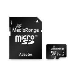 MediaRange Micro SDXC 256GB UHS-1 Class 10 with SD adapter