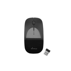 MediaRange Optical 4-Button Wireless Mouse with Scroll-Wheel and DPI-Button, 800 - 1.600 dpi, Silent-Click, Symmetrical, Glossy-Black