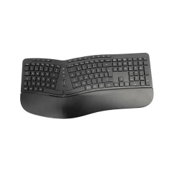 MediaRange Wired Ergonomic Multimedia Keyboard with 124 keys and Scroll-wheel, QWERTY (UK), Black