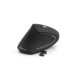 MediaRange Wireless 6-button ergonomic mouse with optical sensor for left-handers, black