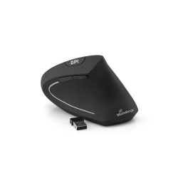 MediaRange Wireless 6-button ergonomic mouse with optical sensor for right-handers, black