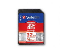 Memory Card Verbatim Premium SDHC, 32GB, Class 10