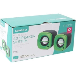 OMEGA SPEAKERS 2.0 OG-15 6W GREEN USB [43042]