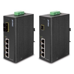 Planet IP30 4-Port/TP + 1-Port Fiber(SFP) POE Industrial Fast Ethernet Switch (-40 to 75 C)