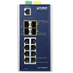 Planet IP30 Industrial 8* 1000TP + 4* 100/1000F SFP Full Managed Ethernet Switch (-40 to 75 degree C