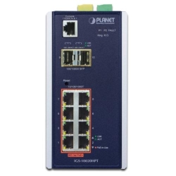 Planet IP30 L2/L4 SNMP Manageable 8-Port Gigabit POE+(AT) Switch + 2-Port Gigabit SFP Industrial Swi
