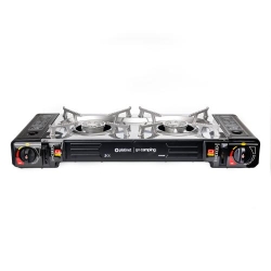 PLATINET CAMPING COOKING STOVE 2 BURNER BLACK
