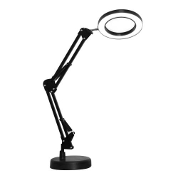 PLATINET DESK DRAWING LAMP MAGNIFY 10W 1 HEAD 48 LED 3xMAGNIFYING LENS BASE WITH CHARGER BLACK