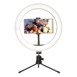PLATINET LED RING 8 INCH WITH PHONE HOLDER AND TRIPOD