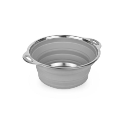PLATINET SILICONE FOLDABLE CAMPING BOWL 2,5 L GREY