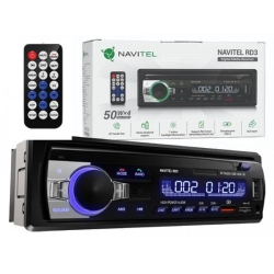 Player Auto Navitel RD3, 1DIN 4х50 watt, Bluetooth 4.0 cu suport A2DP, HFP, FM, redare FLAC, MP3, WMA, WAV, AUX input, microSD pana la 256GB, 2x porturi USB, RGB backlight, RCA-out, Hands-free, Telecomanda