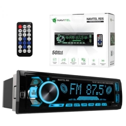 Player Auto Navitel RD5, 1DIN 4х50 watt, Bluetooth 4.0 cu suport A2DP, HFP, FM, redare FLAC, MP3, WMA, WAV, AUX input, microSD pana la 256GB, 2x porturi USB, RGB backlight, RCA-out, Hands-free, Telecomanda, CarLiveApp pentru Android si iOS