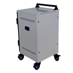 Power Technologies PT-VERT-15, 15 Bay Secure USB-C Hub Charging Cart, USB-C Cables (CRT-VRT-B15L-EH65C)