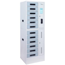 Power Technologies SC-Locker-12, 12 Bay Charging Locker with RFID Lock & Contact-less Access (LKR-SC-B12R-E)