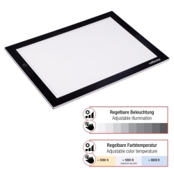 Reflecta LED Light Pad A4+ super slim 21x31cm; Color+Brightness dimmable; incl. AC Adap.
