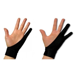 SmudgeGuard 2 finger gloves SG2,Black,XLarge