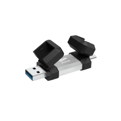 SP Pendrive OTG USB 3.2 Gen 1/Type-C Mobile - C51 256GB Read speeds up to 200MB/s, USB A & Type C connector, Durable aluminum metal casing and flip-cap design