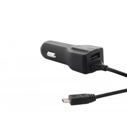 TnB 3A CAR CHARGER: microUSB Cable 110 cm + 15W USB-A PORT 