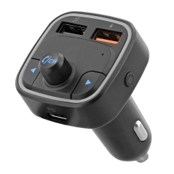 TNB Bluetooth FM transmitter + hands free kit and fast charge - Black