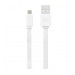TNB FLAT MICRO USB CABLE 30CM - WHITE