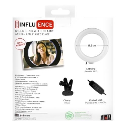 TNB INFLUENCE LED Ring 6'' with clip for video streaming