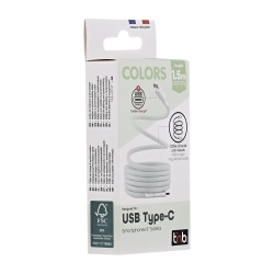 TNB USB-C/USB-C cable 1.5m magnetic sheath - Green