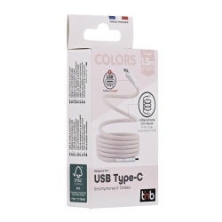 TNB USB-C/USB-C cable 1.5m magnetic sheath - Pink