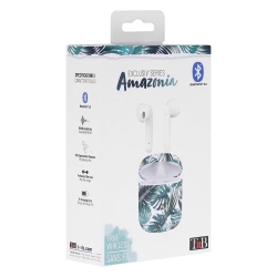 TNB Xclusiv '- TWS Amazonia Earphones with Charging Box - Green and White