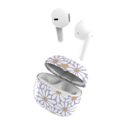 TNB XCLUSIV'- TWS FLOWER Earphones with Charging case - white and purple