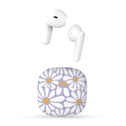 TNB XCLUSIV'- TWS FLOWER Earphones with Charging case - white and purple
