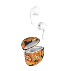 TNB XCLUSIV'- TWS TOUCAN Earphones with Charging case - yellow and orange