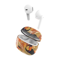 TNB XCLUSIV'- TWS TOUCAN Earphones with Charging case - yellow and orange
