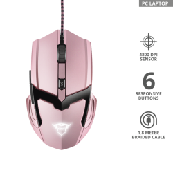 TRUST GXT 101P GAV GAMING MOUSE - PINK