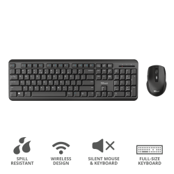 TRUST ODY Wireless Silent Keyboard and Mouse Set