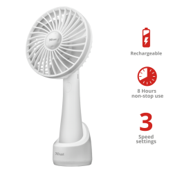 TRUST Ventu-Go Portable Cooling Fan – white