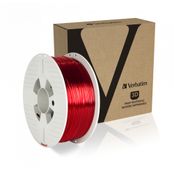 Verbatim 3D PRINTER FILAMENT PET-G 1.75MM 1KG RED TRANSPARENT