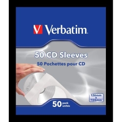 Verbatim CD/DVD Paper Sleeve (50 Pack)