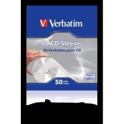 Verbatim CD/DVD Paper Sleeve (50 Pack)