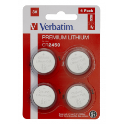 Verbatim CR2450 Battery Lithium 3V 4 Pack