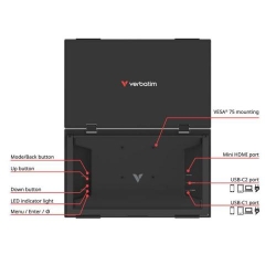 Verbatim Dual Portable Monitor Essentials 15.6