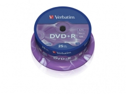 Verbatim  DVD+R 16X 25PK SPINDLE 4.7GB