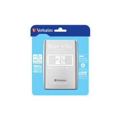 Verbatim HDD Store and Go 2,5  2TB USB 3.0 SILVER