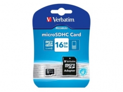 Verbatim  MicroSDHC   CLASS 10 16 GB INCL ADAPTOR