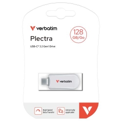 VERBATIM Plectra USB-C Flash Drive White 128GB